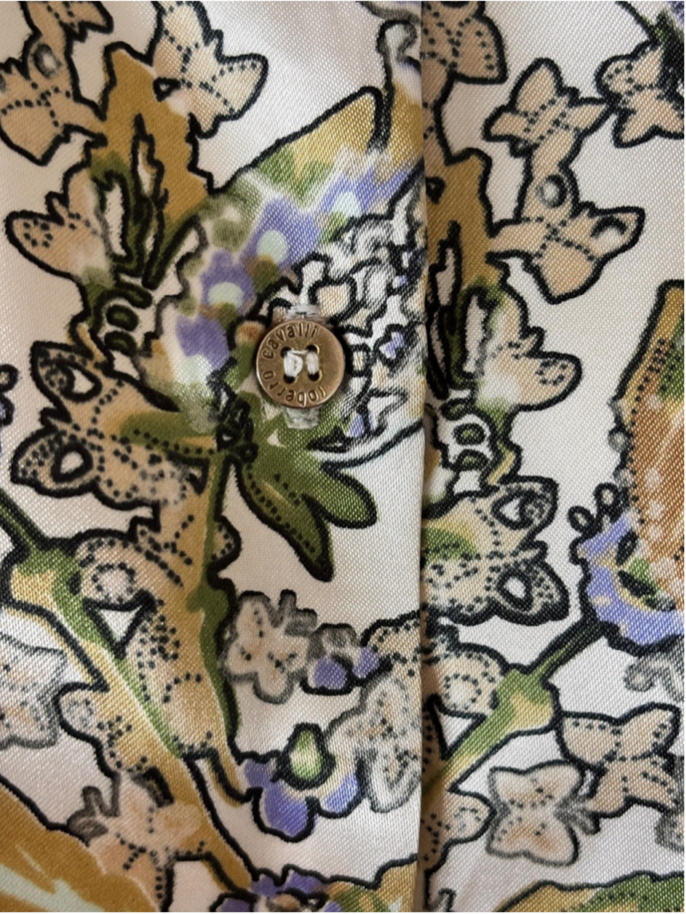 Roberto Cavalli Satin Blouse Fitted Designer Top - Picture 5 of 7